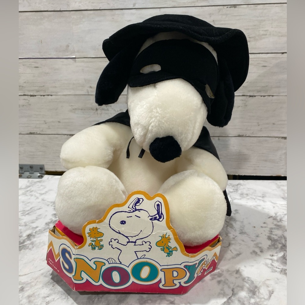 Vintage Snoopy Zorro Plush Stuffed Toy Mask Cape Hat‎ Peanuts Irwin in box